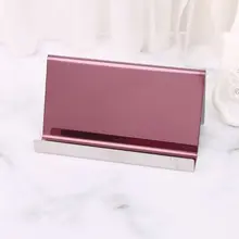 Новинка Нержавеющая сталь бизнес имя держатель для карт дисплей стенд стойки настольные Органайзеры