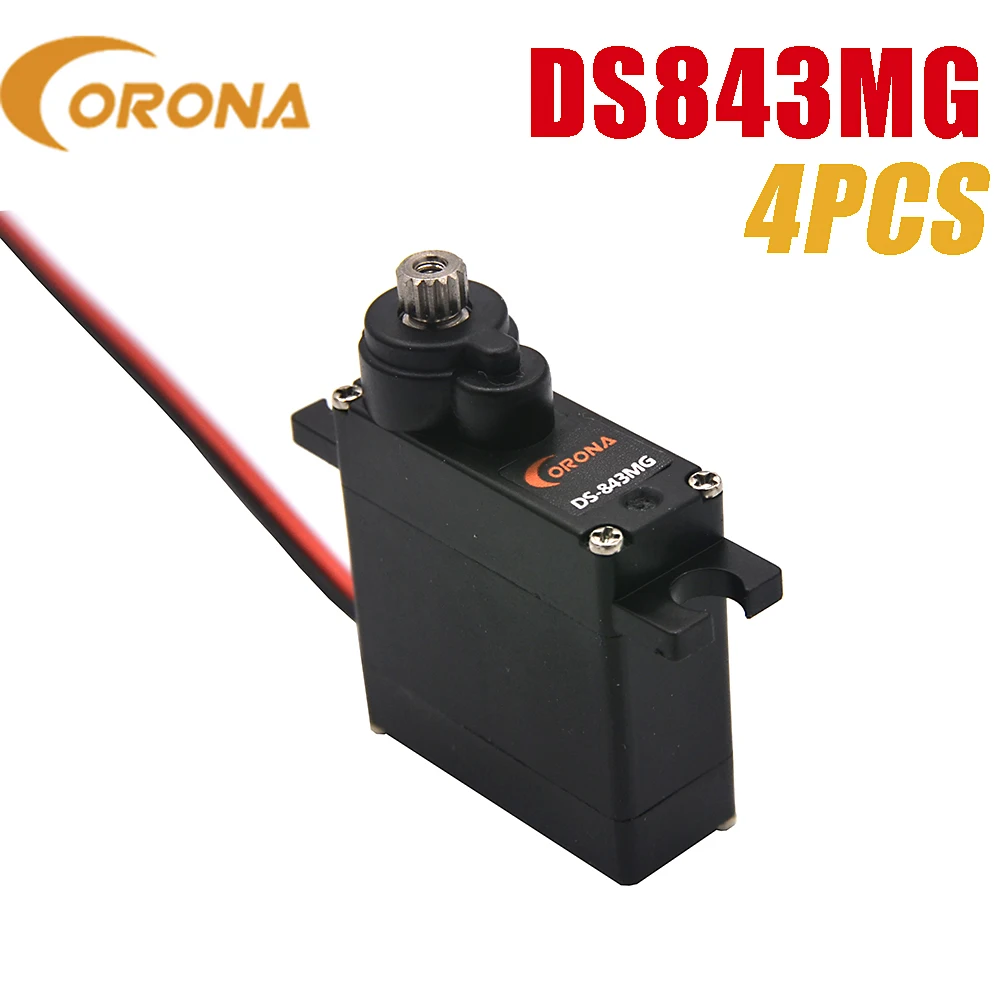 4 шт Corona DS843MG DS 843MG Digital High Torque Micro Servo 8 kg/0.10sec/8 5g|Детали и аксессуары| |