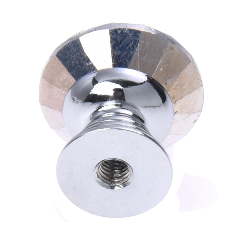 10 Pcs 20mm Crystal Glass Clear Cabinet Knob Drawer Pull Handle Kitchen Door Wardrobe Hardware