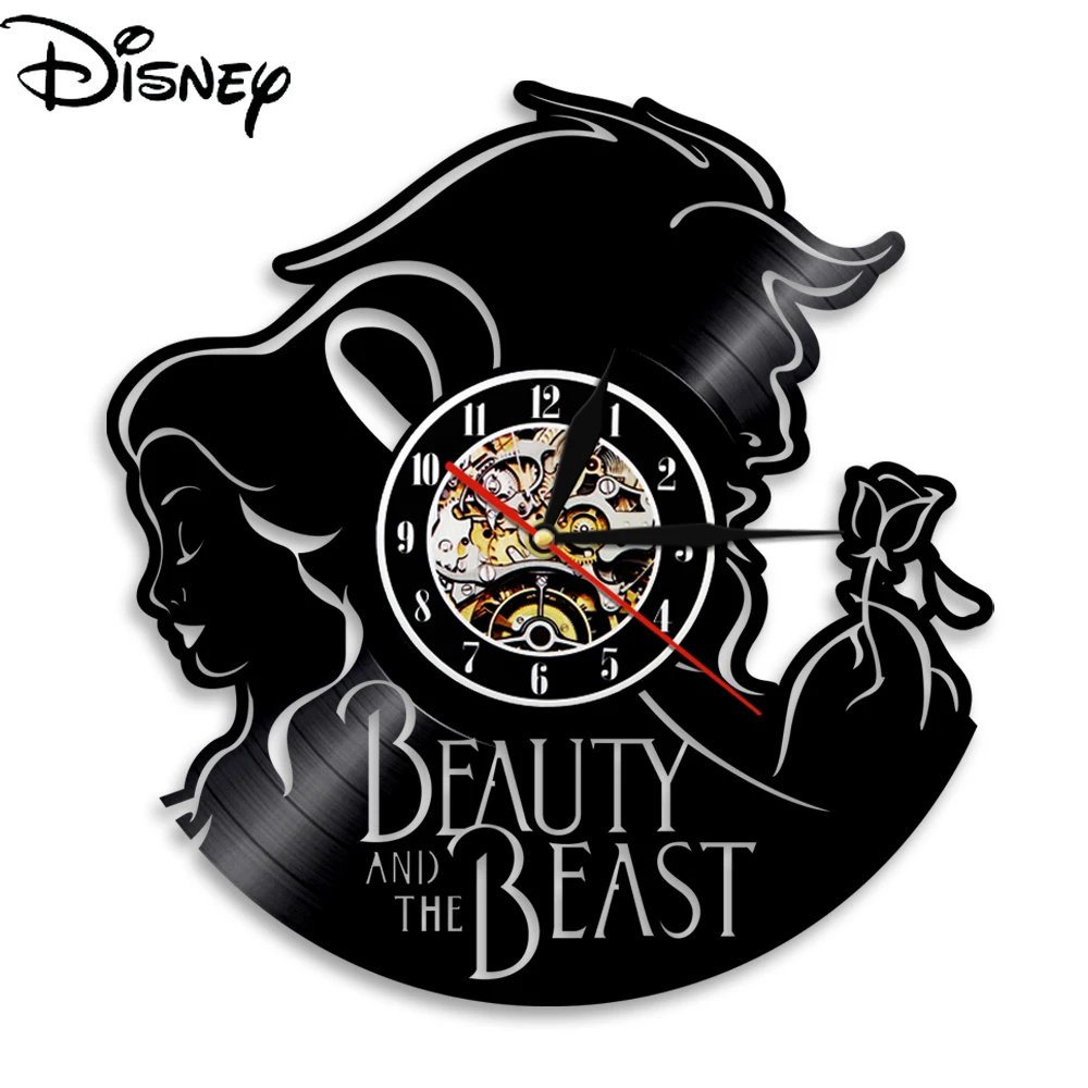 Disney's Beauty and Beast Home Decor vinyle horloge murale