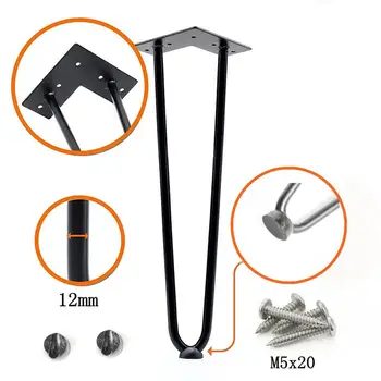 

4Pcs Iron Metal Table Desk Leg Pads Floor Protectors Table and Sofa Furniture Table Leg Anti Slip Floor Pads Rubber Feet 55cm