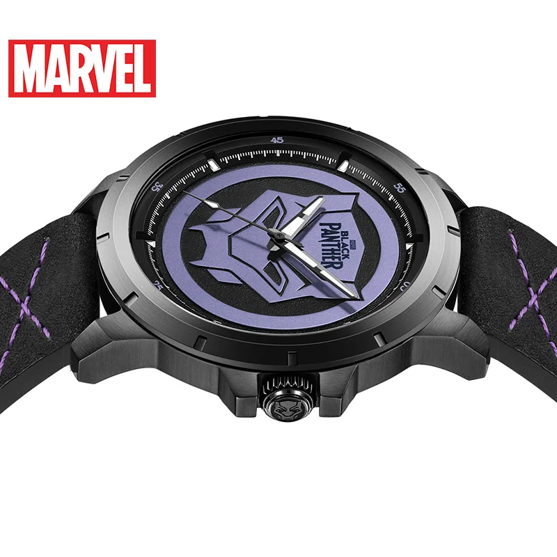 Marvel Мстители Черная пантера мужские водонепроницаемые японские кварцевые часы 5ATM мужские спортивные модные повседневные часы крутые часы Роскошный подарок
