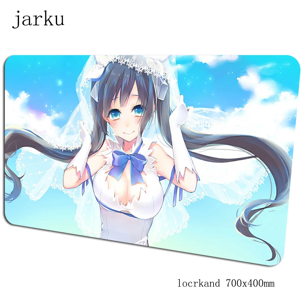 DanMachi геймерский коврик для мыши 700x400X3 мм игровой коврик для мыши мальчик подарочная записная книжка ПК ноутбук натуральный резиновый padmouse эргономичный коврик - Цвет: Size 700x400X3MM