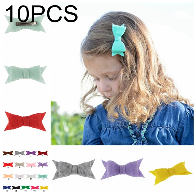 Cute 22 Colors Fashion Baby Girls Mini Chiffon Flowers Hair Clips Sweet Children Hairpins for Kids Hair Accessories P10PCSmixed