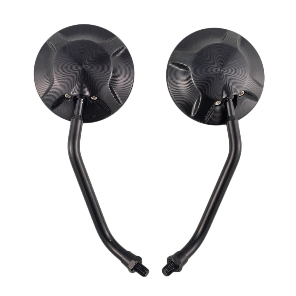 CNC Aluminium Universal Motorcycle Round Side Black View Mirror Motorbike e-bike Scooter 10mm 8mm Rearview Mirrors