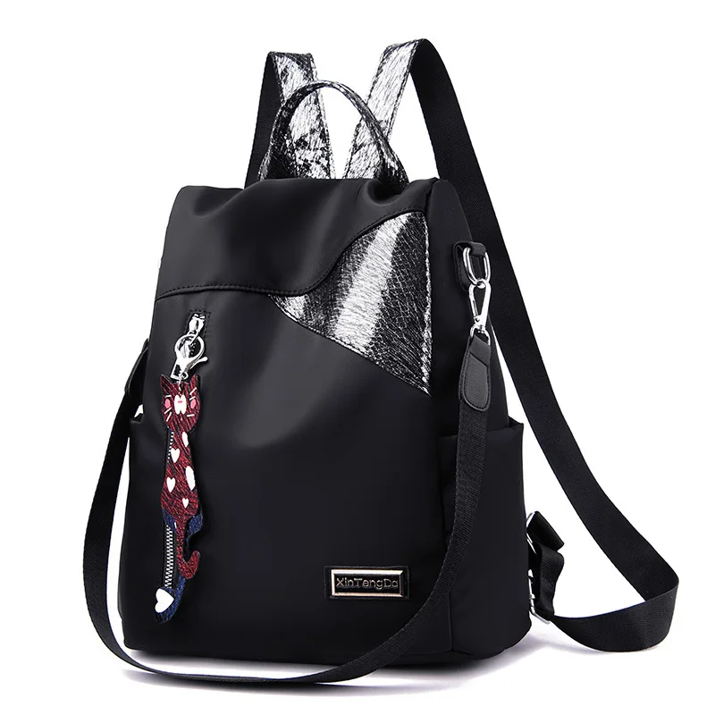 

Anti-theft Oxford Cloth Stitching Women Backpack 2019 New Wild Student School Bag Ladies Bag Small Backpack Purse