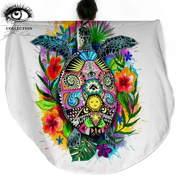 

Turtle Life by Pixie Cold Art Throw Blanket Tortoise Flannel Fleece Blankets For Beds Tropical Bohemian Furry Blanket Mantas