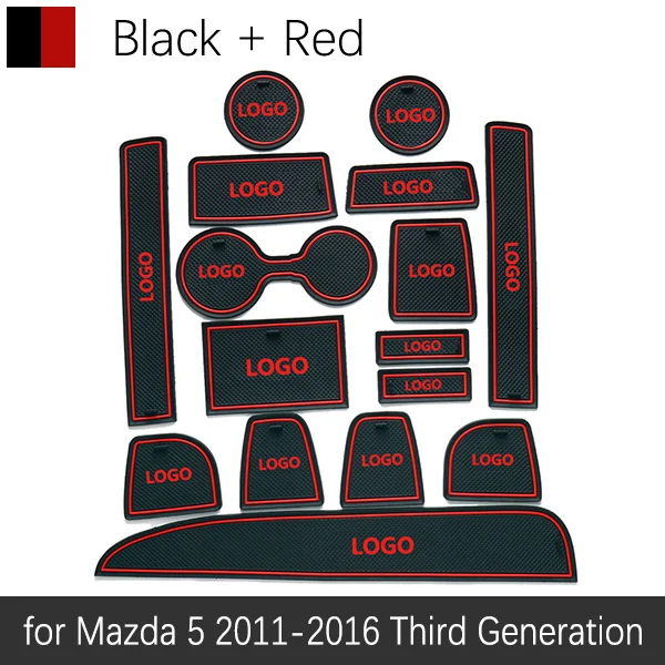 Red Противоскользящий резиновый подстаканник для Mazda 5 Premacy 2011 2012 2013 MK3 Mazda5 Coaster автомобильные аксессуары наклейки - Название цвета: Red