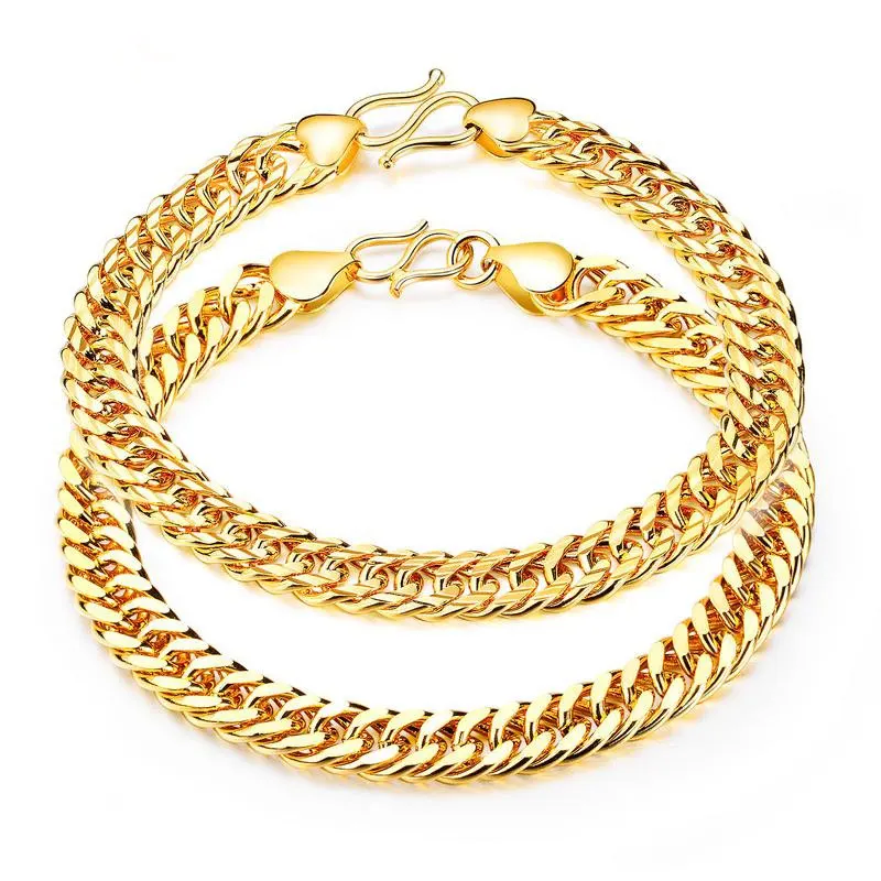 1 2) Новые Высококачественные золотые Парные браслеты ювелирные украшения подарок