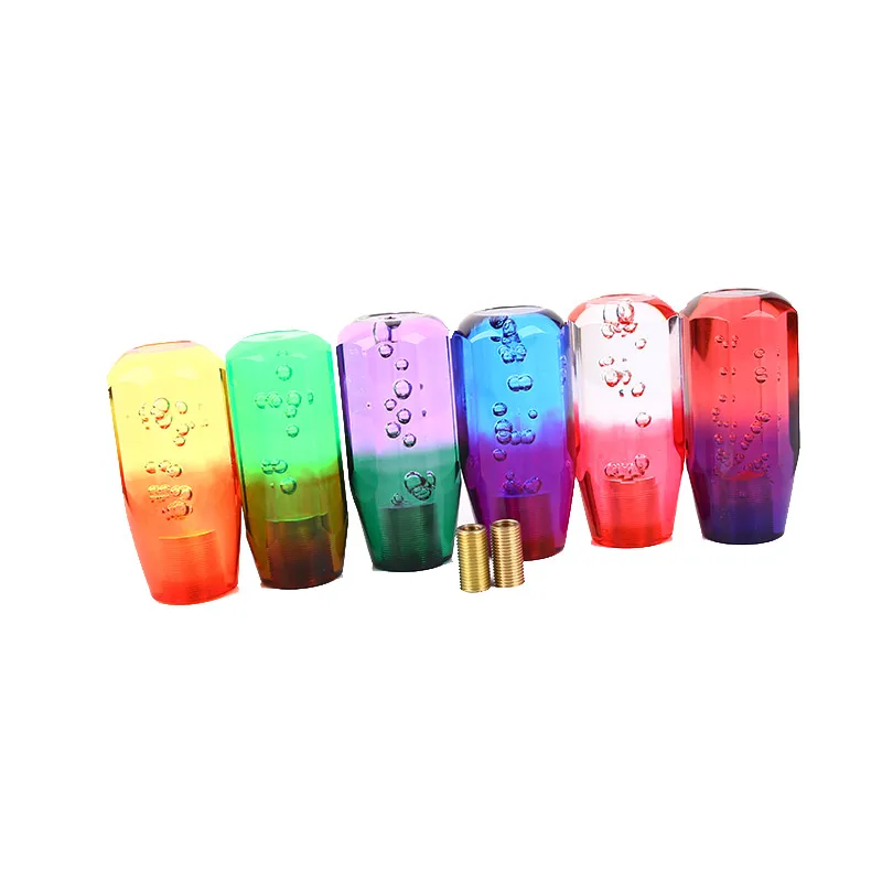 Car Manual Shift Knob Gear Shifter Head Shift Knob Stick Crystal Transparent Bubble Colorful Throw Gear Shifter 10cm