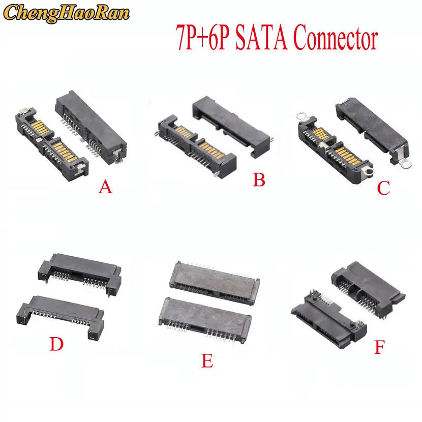 ChengHaoRan SATA Connector 7p+6p 13pin 13p 6+7 pin mlae/female For Hard