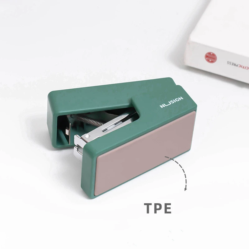 Mini Morandi Color Metal Stapler Set with 640pcs Staples 24/6 Binding Tools Stationery Office School Student Supplies F345