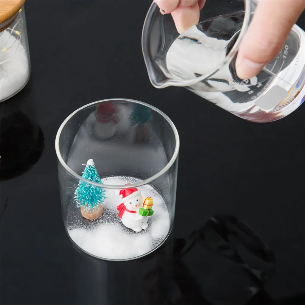 

Diy Gift Christmas Borosilicate Snow Decoration Lamp Jar Old Man Snowman Christmas Tree Snow Scene Lighting Water Snow#G7