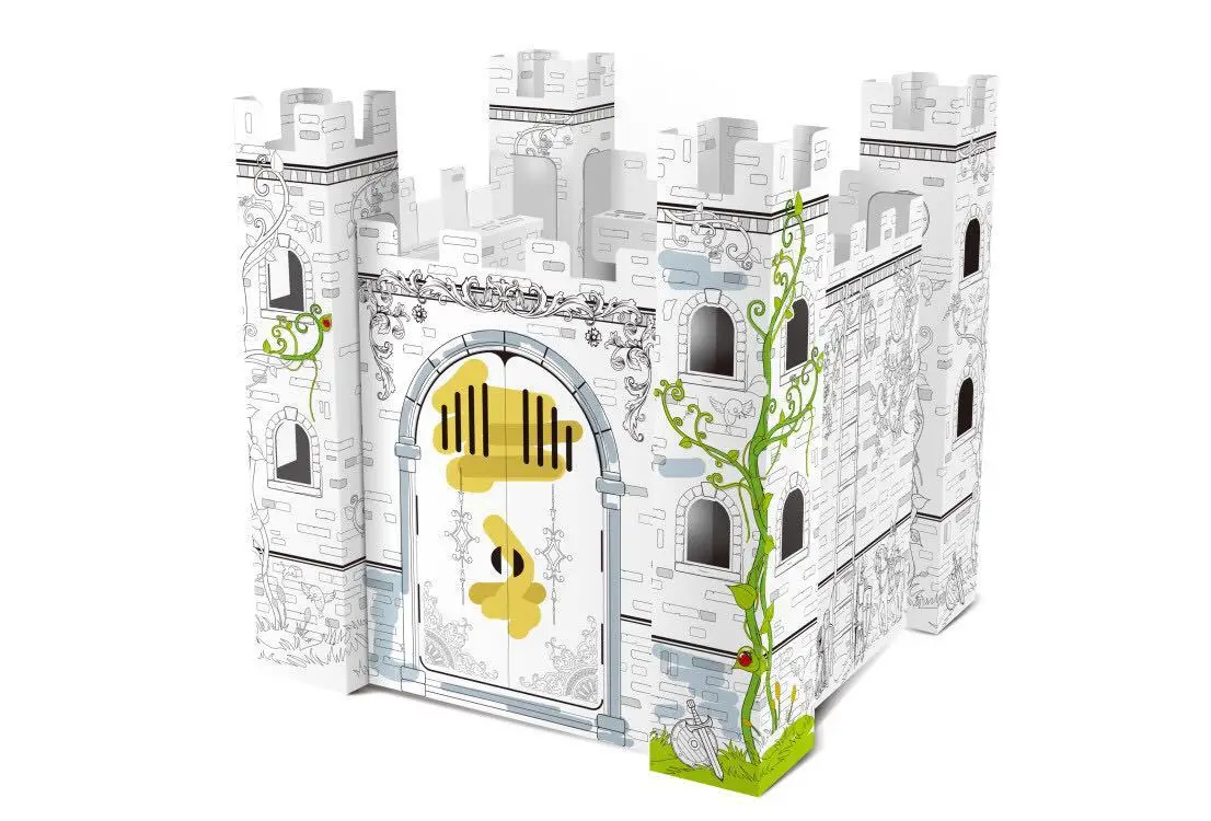 DIY Graffiti Science Color Painting Paper House Kindergarten CHILDREN'S Toy Stereo Hand-Painted Educational Jigsaw Puzzle Fight