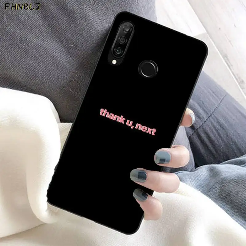 FHNBLJ Ариана Гранде ТПУ Черный чехол для телефона корпус Huawei Honor 8x9 10 20 V 30 pro lite 7A 9lite