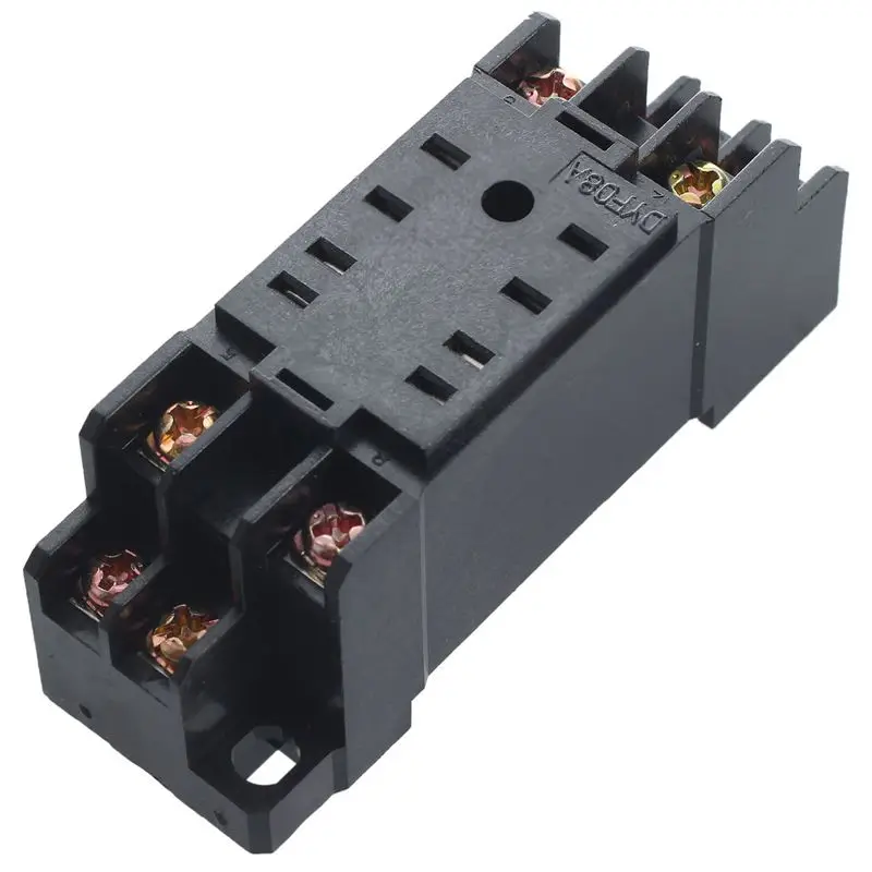 

Hot Sale MY2NJ Model DPDT 24VDC Coil 8 Pin 35mm DIN Rail Power Relay & Socket,black