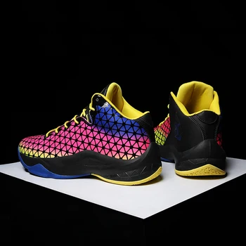 

Professional Basketball Shoes Men Cushioning Comfortable Colorful Basketball Sneakers For Male High-top Big Size Wear Resistant