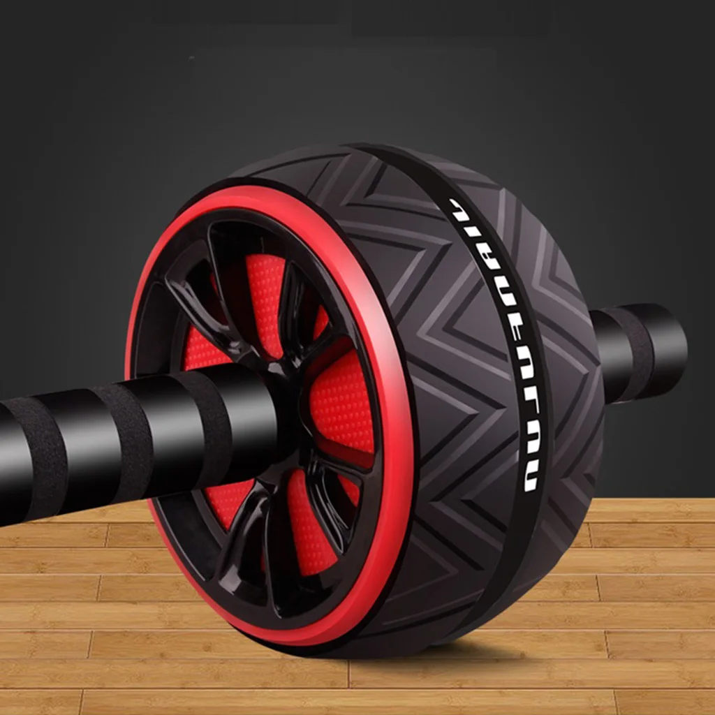 2020 Muscle Exercise Ab Roller Exercise Wheel Abdominal Core Strength Training Gear Home Workout Kit Anti-slip Sponge Handle 