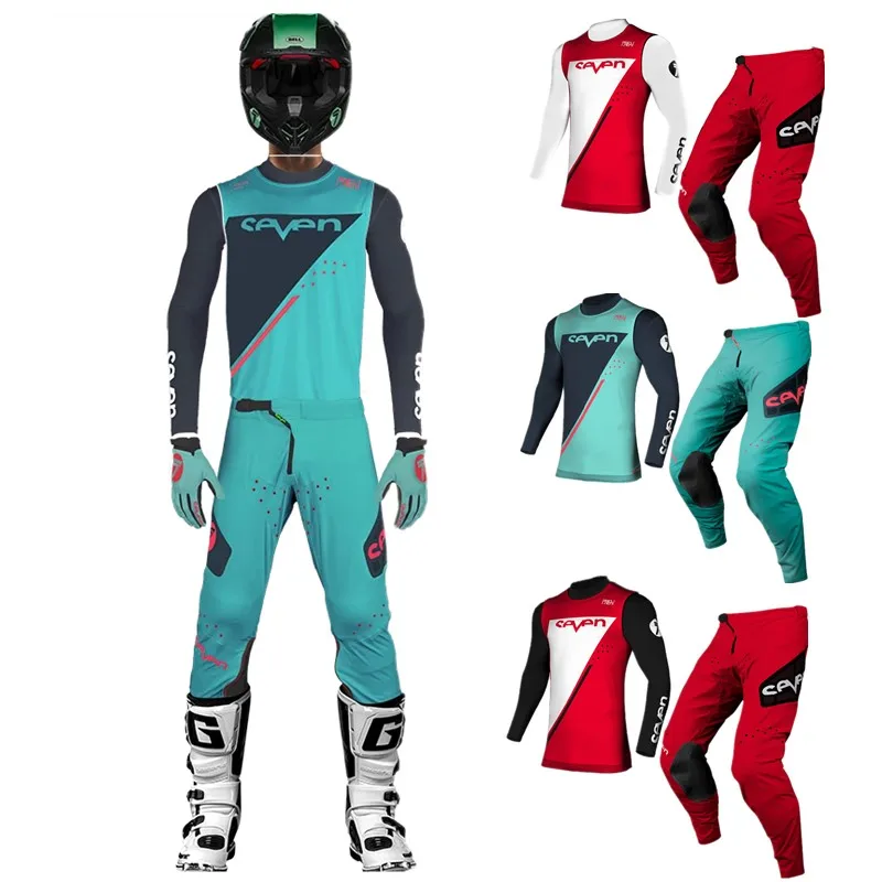 2022 Seven MX ECHELON Motocross Jersey Set Red Moto Costume Dirt Bike Suit Off Road Motorcycle Gear | Автомобили и мотоциклы