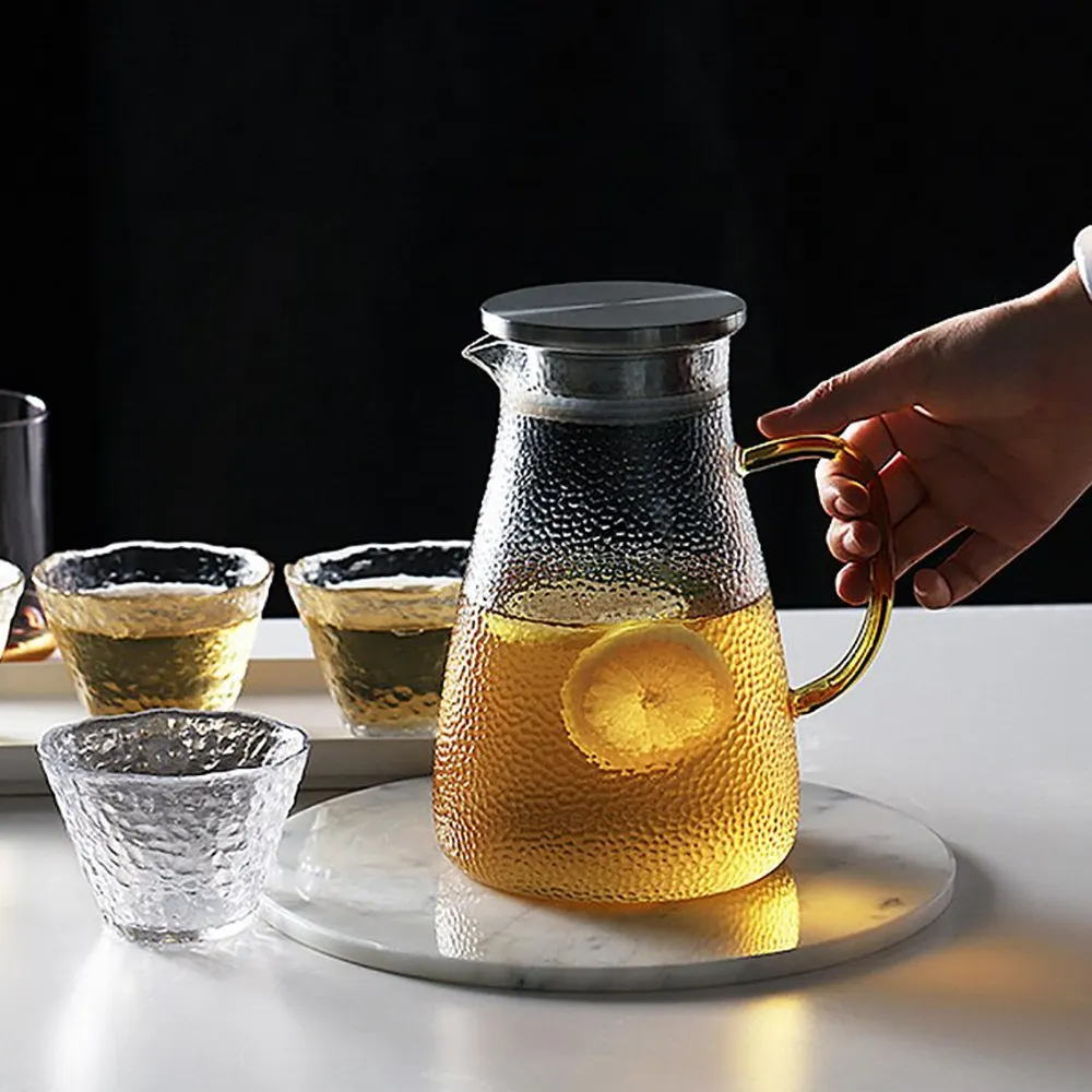 350 мл/1500 мл/2000 мл прозрачный стеклянный горячий/холодный чайник-кувшин для воды, сока, контейнер, бутылка, устойчивая большая емкость, стеклянный чайник