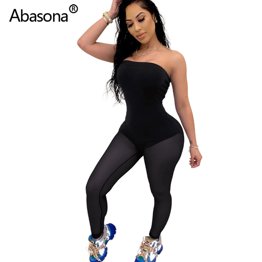 all black bodycon jumpsuit