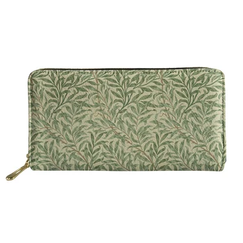

THIKIN Willow Garden Pattern Bohemian Style Women Long Wallet Brand Design Male Card Holder Multifunction Clutch Leather Purses