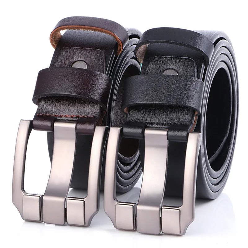 

top Belt Classic Pin Buckle Design Cowskin Business Retro Strap Male Jeans Grade Quality Belt For Men Waistband Free Shipping