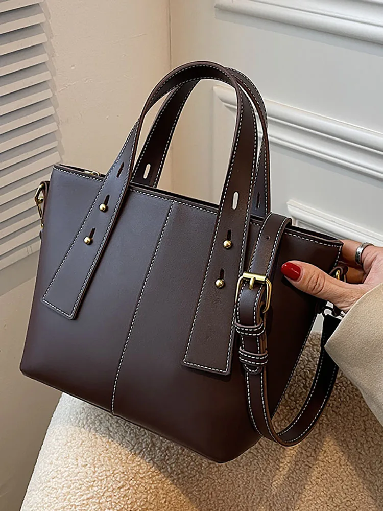 

Элегантная модная женская сумка через плечо в Корейском стиле, вместительная сумка, новинка весны 2022, женские универсальные сумки-тоуты через плечо