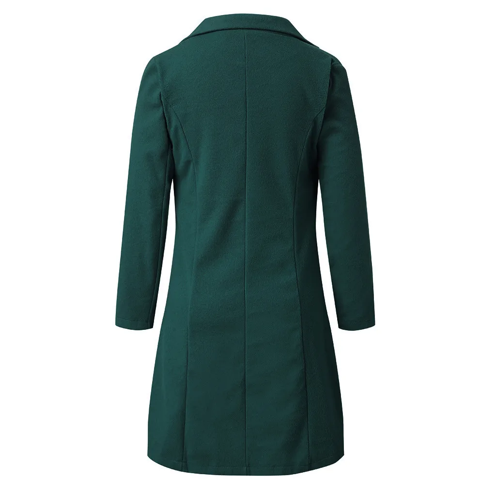 kurtka zimowa damska Woman Artificial Wool Elegant Blend Coat Slim Female Long Coat Outerwear Jacket abrigos mujer invierno