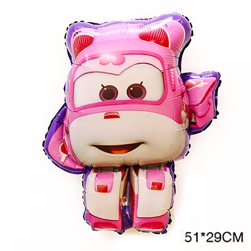 Balloon 1pc High Quality super wings Paper Flag/Plate/Hat Party decoration Foil balloons Baby Happy Birthday event party supplies for kids - Цвет: Balloon 1pc
