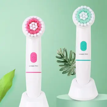 

1Set 2 In 1 Silicone Electric Facial Cleanser Waterproof Facial Cleansing Brush for Gentle Exfoliation Deep Scrubbing Face Care