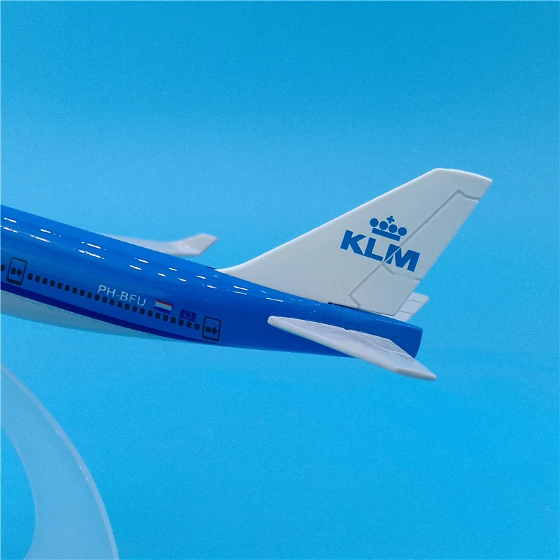 16 см KLM королевские голландские авиалинии Боинг 747 металлическая модель самолета