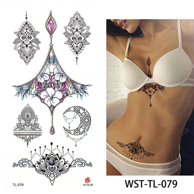 Low Price Temporary-Tattoo-Sticker Tattoos Minimalist-Lines Body-Art Fake Women New-Fashion Cool 3VMVMo6J