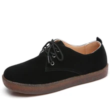 Г., весенние женские кроссовки, туфли-оксфорды повседневная обувь на плоской подошве женские Кожаные Замшевые водонепроницаемые Мокасины на плоской подошве с круглым носком