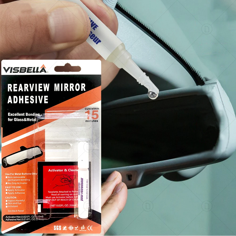 Car Rearview Mirror Adhesive Professional Strength Permanent Glue Auto