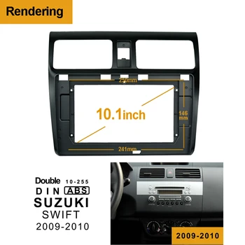 

1/2Din Car DVD Only Frame Audio Fitting Adaptor Dash Trim Kits Facia Panel 10.1inch For SUZUKI SWIFT 2009-2010 Radio Player