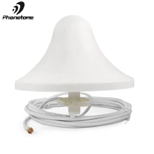 Внутренняя всенаправленная антенна 800~ 2500 МГц с белым кабелем 5 м с разъемом SMA для подключения усилителя сигнала мобильного телефона