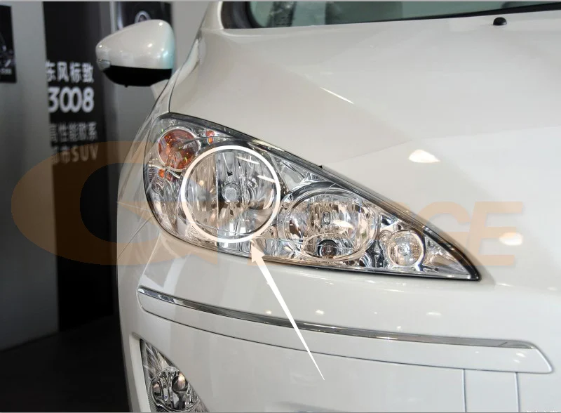 Для Peugeot 408 Pre LCI 2010 2011 2012 2013 2014 галогенные фары отличные ультра яркие CCFL ангельские