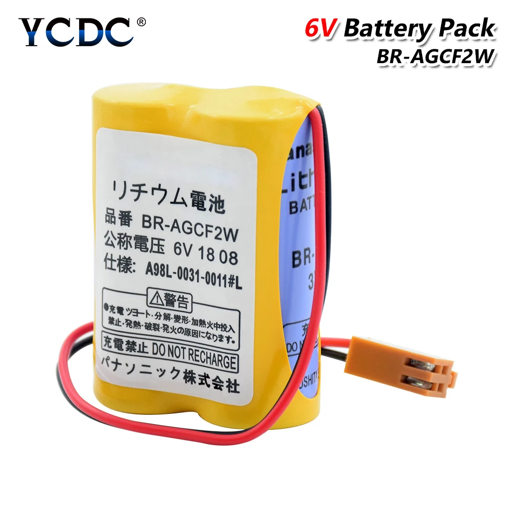

YCDC BR-AGCF2W A98L-0031-0011#L 6V 2200mAh PLC Lithium Battery For Fanuc Controls Replacement Li-ion Battery