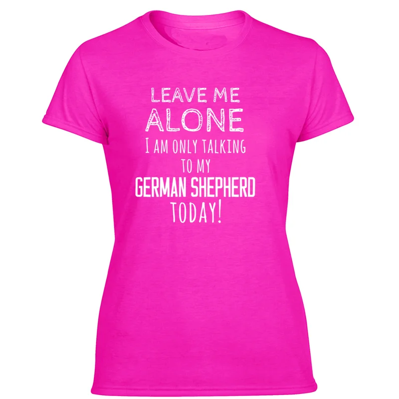 Классическая футболка с надписью leave me alove i'm only talking to my german sheph, летняя мужская футболка для отдыха с юмором и потрясающим размером S-5xl