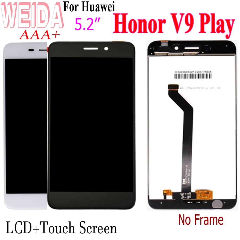 5," lcd для huawei Honor V9 Play lcd дисплей кодирующий преобразователь сенсорного экрана в сборе для Honor V9 Play без логотипа lcd JMM-AL00 JMM-AL10