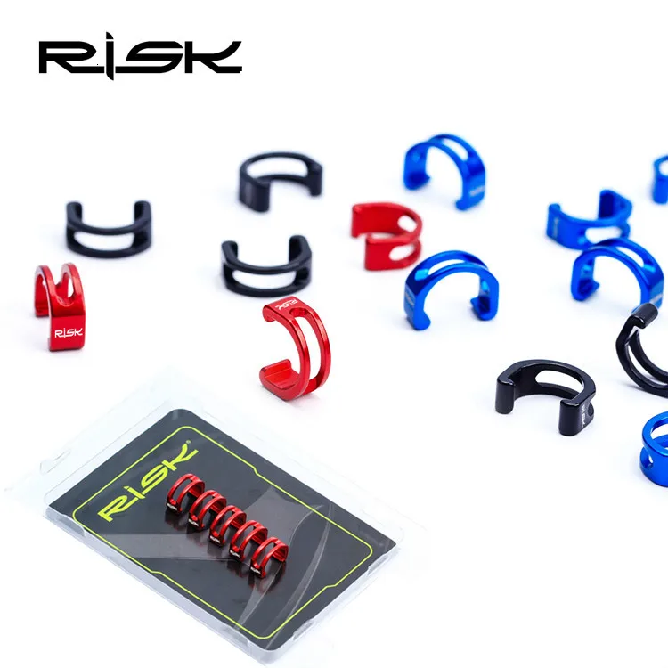 RISK 5pcs Bike MTB C-Clips Buckle Hose Brake Line Gear Cable Bicycle Accessory