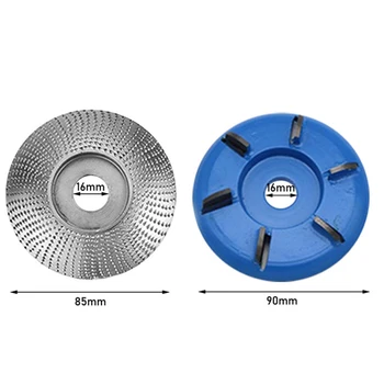 

2pcs Carbide Wood Sanding Carving Shaping Disc Woodwork Tool For Angle Grinder 1 * Angle Grinding Wheel 1 * 6-Tooth Milling Cut