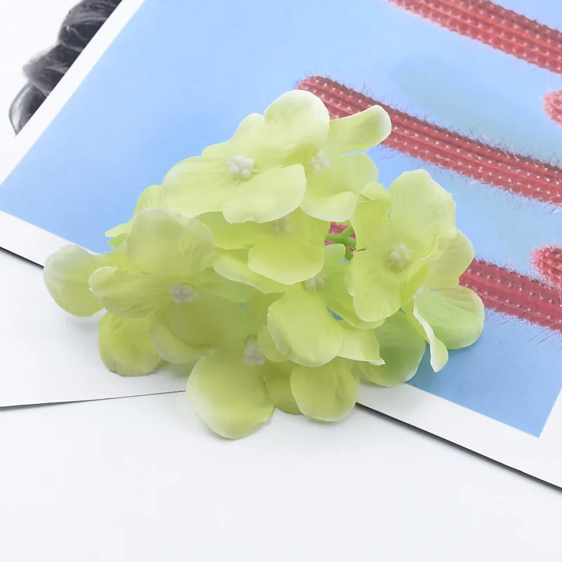 50/100 Cheap plastic Hydrangea wedding decorative flowers wall home decoration accessories christmas garland artificial flowers - Color: 5