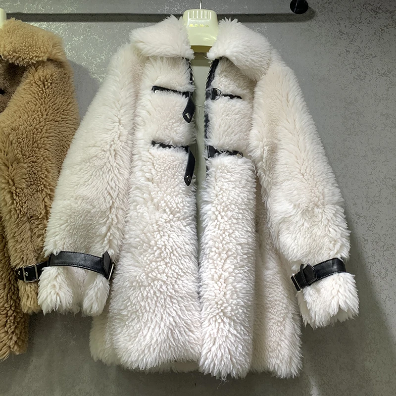 Rf1959, новинка, настоящая Исландская овечья овчина, пальто, супер теплая, Авиатор, модная, натуральная овчина, Меховая куртка, на молнии, натуральная овчина, пальто