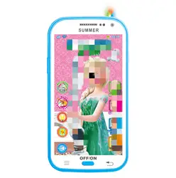 Новый стиль мультфильм день рождения сюрприз тема английская версия образовательный мобильный телефон игрушка с наушниками-запись