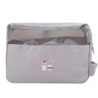 Large Capacity Hanging Travel Organizer Multifunctional Toiletry Wash Bag Women Cosmetic Bag Girls Make Up Bag - Цвет: Gray