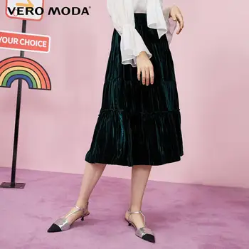 

Vero Moda Women's Mid-length Velvet Gathered A-lined Skirt | 31931J505