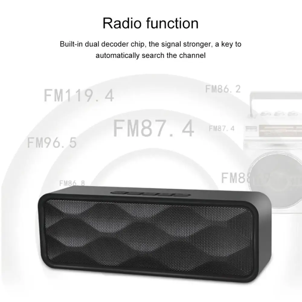 BEESCLOVER Bluetooth динамик стерео мини портативный открытый динамик с функцией fm-радио