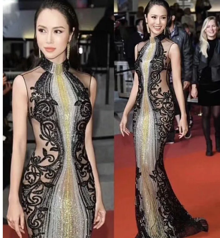 

tailor shop Round neck sequins embroidered fashion evening dress skirt lace lace fabric wedding dress lace pattern sequin lace